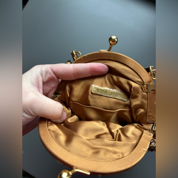 Like new Kate Landry Beaded Vintage Purse with Fringe - Picture 6 of 9